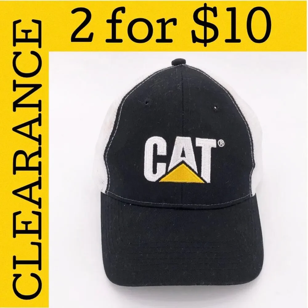 🟡 CAT Caterpillar tractor hat